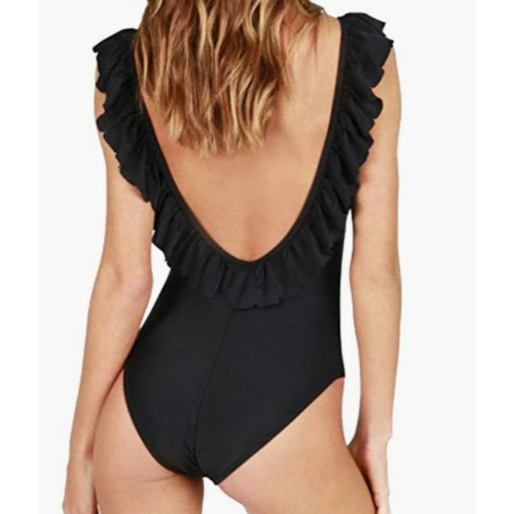 Lolli Sugar Coast Women's Ruffled One Piece Swimsuit - Black - XS - Picture 7 of 10